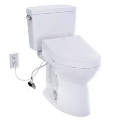 TOTO Drake 2-piece Elongated Toilet with C5 Washlet Bidet Seat