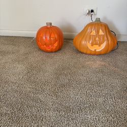 Two Vintage Jack O Lanterns 
