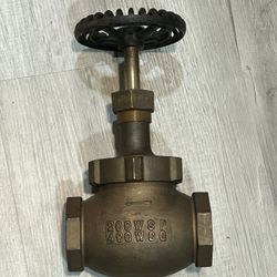 Vintage Industrial Brass Gate Valve – Steampunk Style