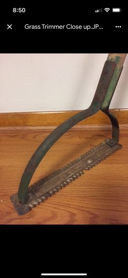 Vintage Grass/Weed Trimmer Sling Blade with Wood Handle
