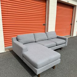Modern Light Gray Sectional W/ Chaise - FREE DELIVERY 
