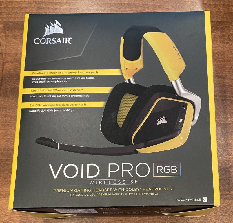 Corsair Void Pro RGB Wireless SE headset Dolby 7.1