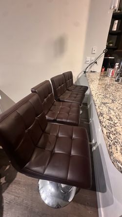 4 Brown Barstools