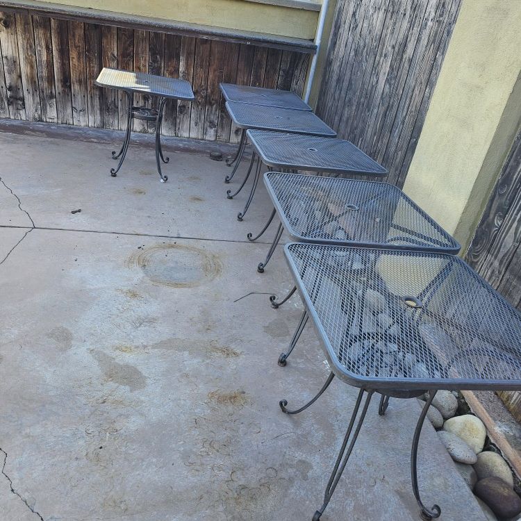 4 Outdoor Patio Table Metal Used 