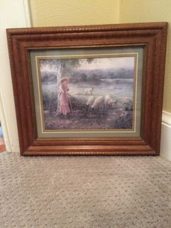 LITTLE BO PEEP FRAMED PICTURE
