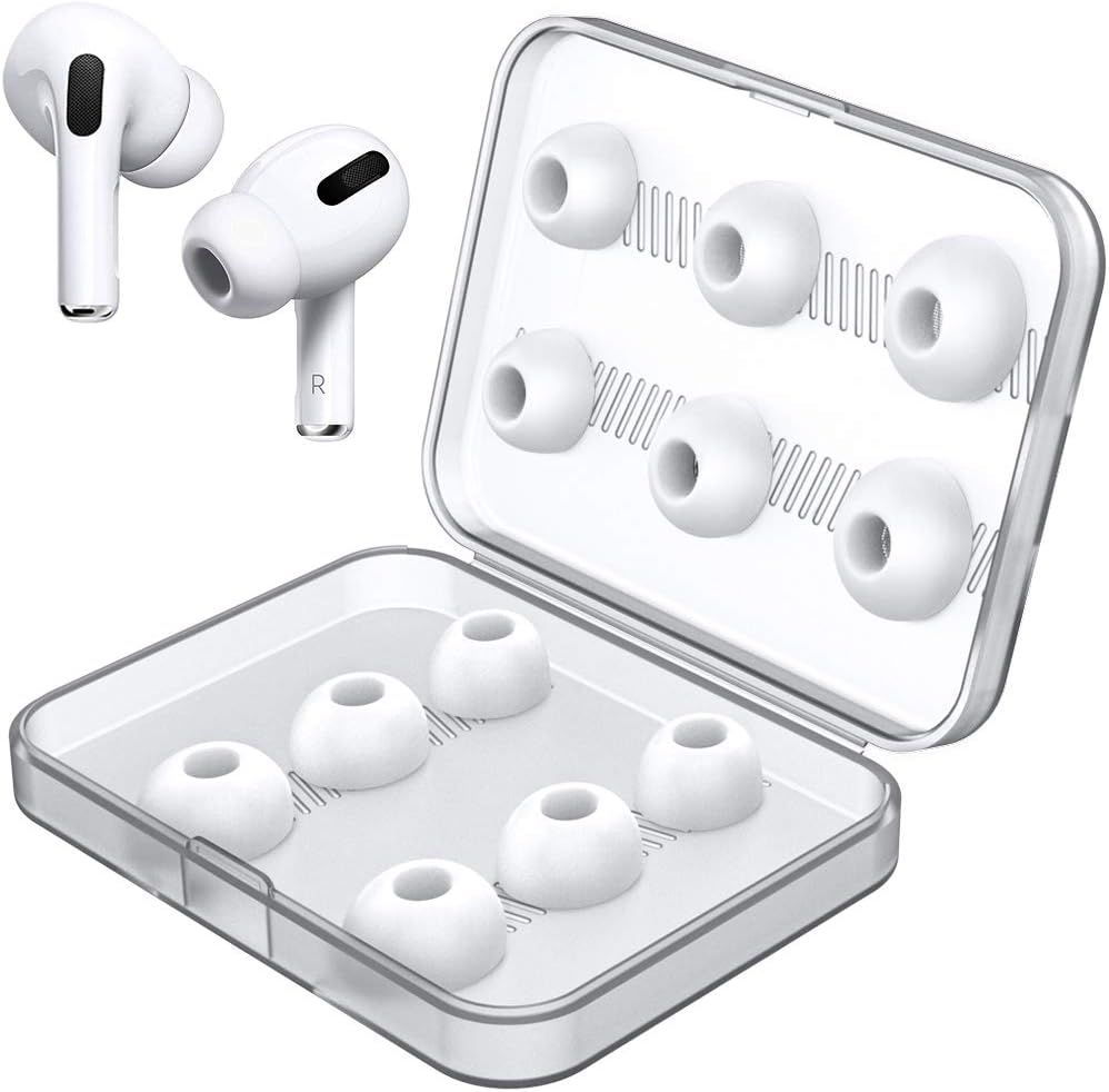 [6 Pairs] Airpod Pro Tips Earbud Replacements for Apple Airpods Pro & Airpods Pro 2 2nd Generation - Small, Medium and Large (White)