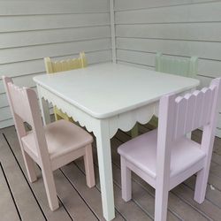 Kids Table & 4 Chairs Pottery Barn