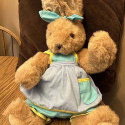 Easter Spring Rabbit with dress - Vermont teddy bear company - 18" tall