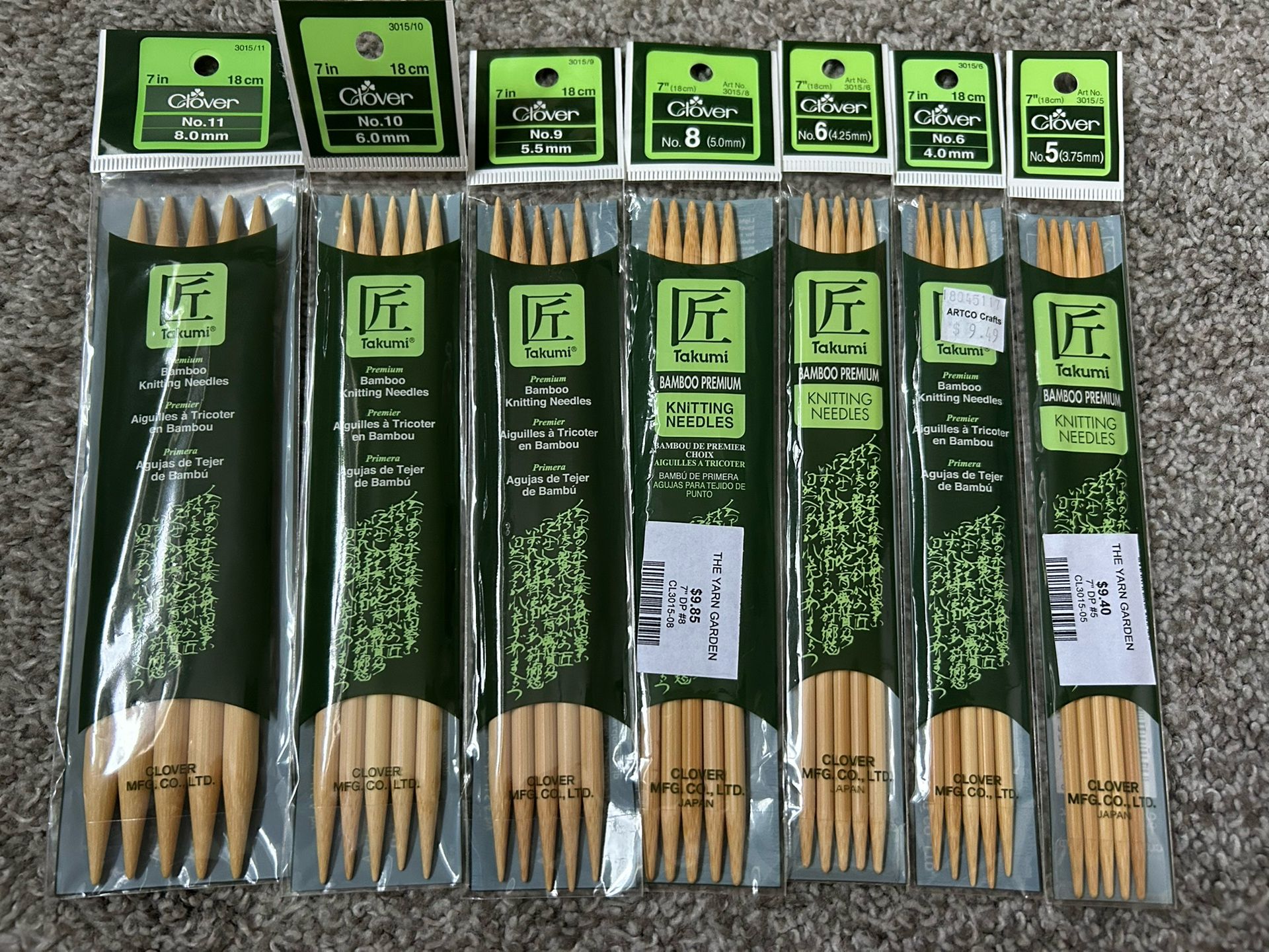 Clover Double Pointed Knitting Needles