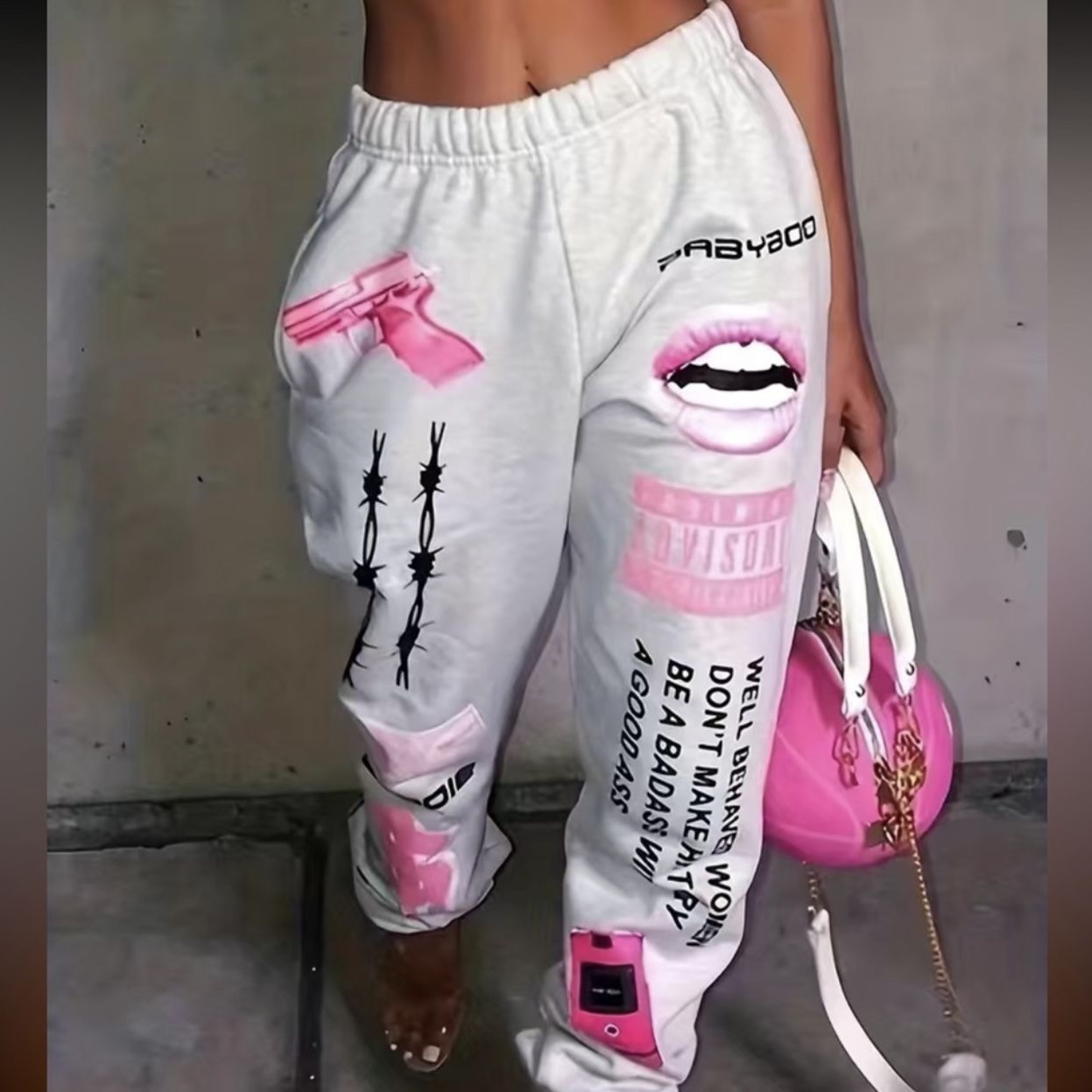 Boss Babe Printed Joggers
