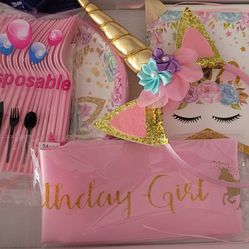 Unicorn Birthday Supplies 