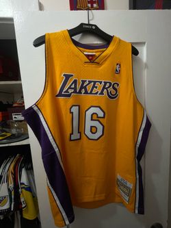 Lakers Mitchell & Ness Pau Gasol jersey XL