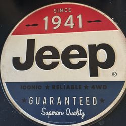 Metal Jeep Sign