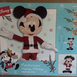  DISNEY 4 FT Animated Holiday 🎄Santa Mickey  Mouse  NEW 2023  SOLD OUT!! Brand new in box  never opened  $400