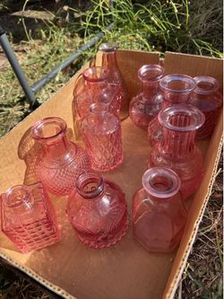 10 - Light Pink bud vases