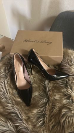 black stiletto heels size 7