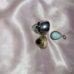 Skull Ring Torquiose Charm Onyx Ring 