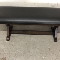 48”wx14”dx19”h Brand new black leather dining table bench