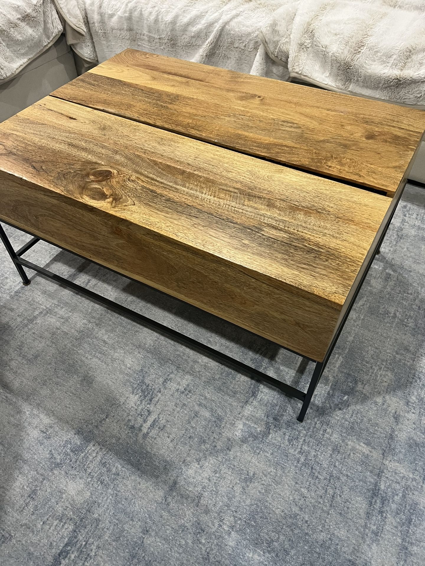 Industrial Storage Pop Up Coffee Table (West Elm)