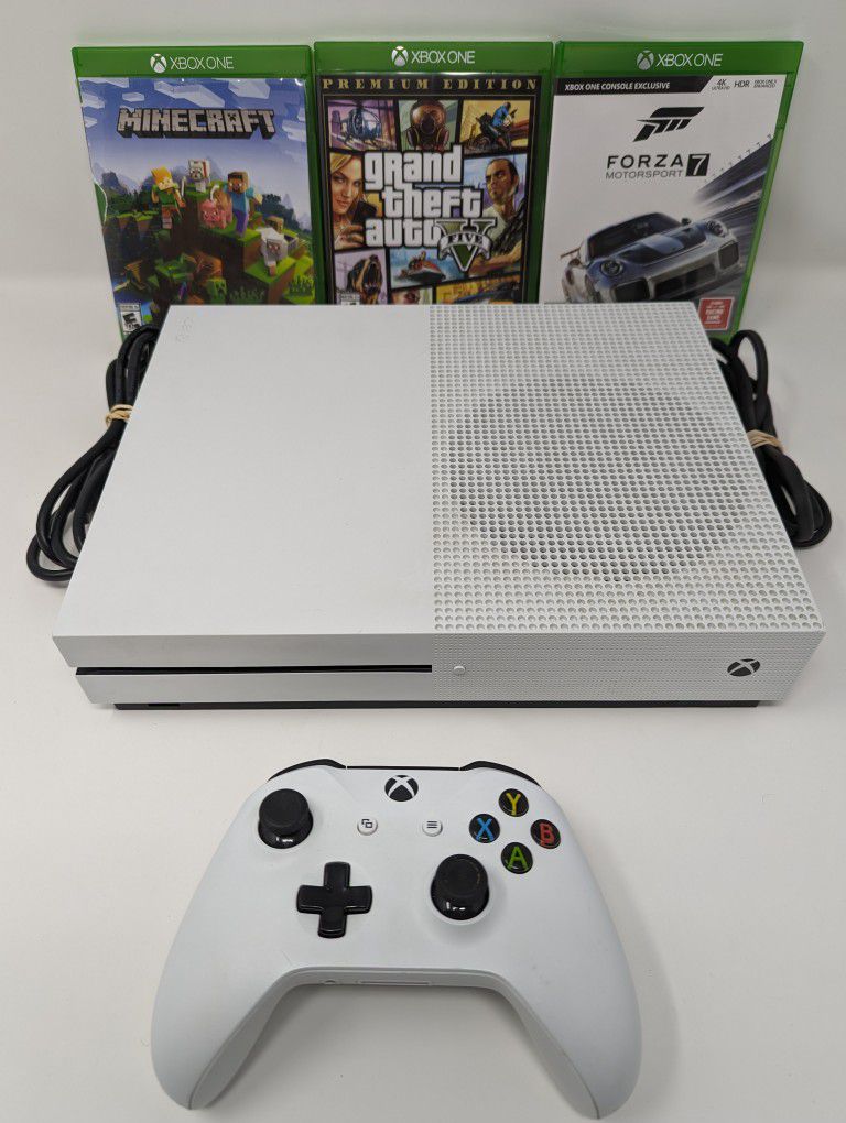 Microsoft Xbox One S (500 GB) with 1 Controller & 3 Games