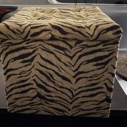 Animal Print Storage Ottoman / Cube