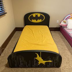 Twin Bed Batman Upholstered Bed with mattress 