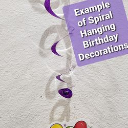 13 NEW Spiral Hanging Birthday Decorations  $10 for ALL