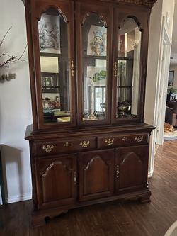 Wood Display Cabinet with Light – Moving Sale