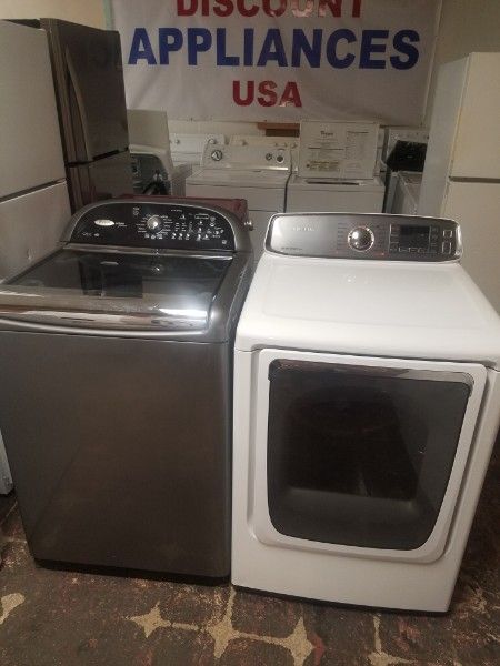 WP Cabrio Top Load Washer and Samsung Electric Dryer Set