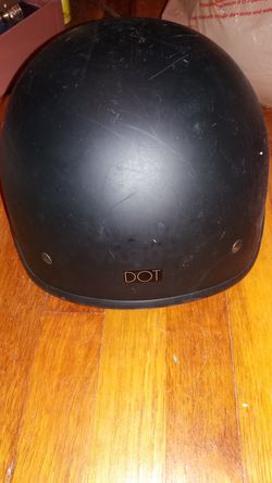 Dot half skull motorcycle helmet