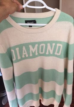 Large Diamond Supply co. Knit sweatshirt (rare)