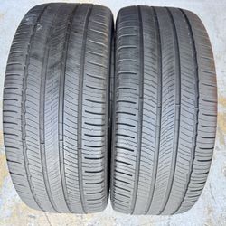 Two Tires 235/45/18 Michelin Primacy MXM4 With 50-60% Left Tesla Model 3 Used Pair 