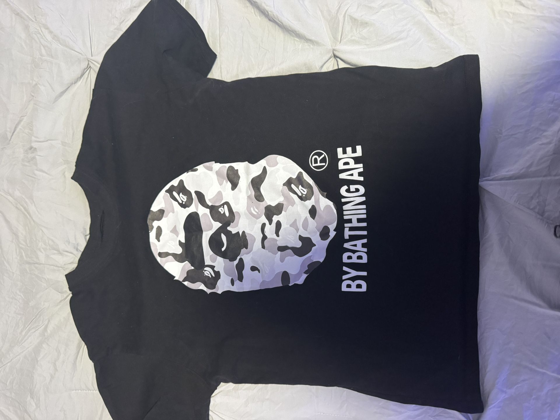 Black And White Bape Tee