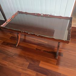 Wood coffee table