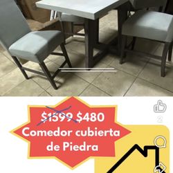 🔥🔥Comedor Cubierta De Piedra 🔥$480