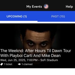 1 The Weeknd LA Night one ticket
