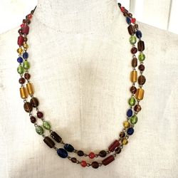 Colorful Vintage Long Necklace 