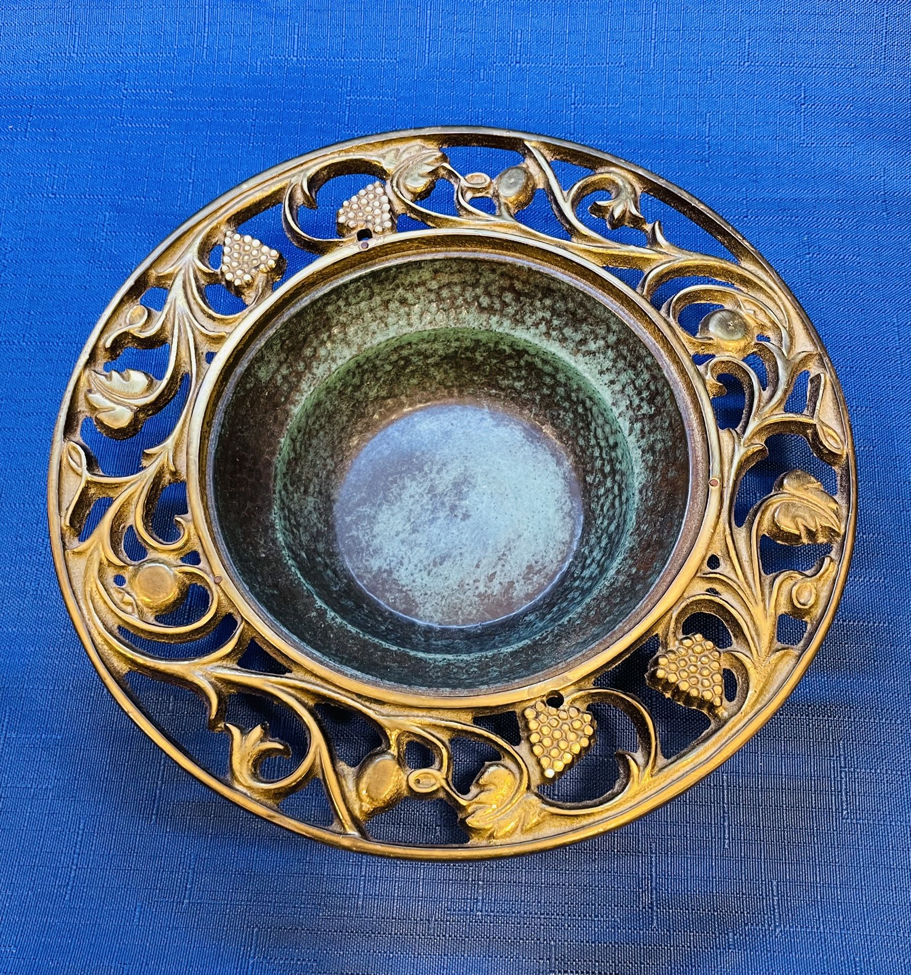 Vintage Oppenheimer-Israel Brass/enamel Bowl
