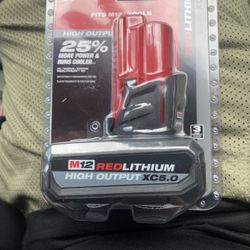 Milwaukee M12 XC 5.0 High Output Red Lithium Battery