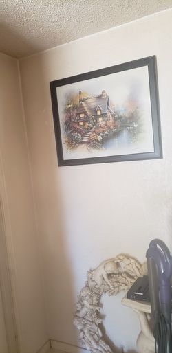 matching blanket and large picture