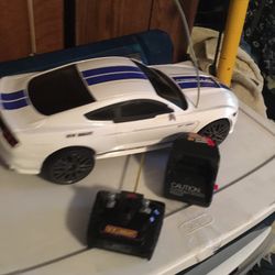 White/blue Shelby R/c Car Toy