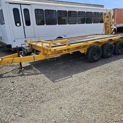 Heavy duty 7000 Axle 3 axle 21 feet tandem flatbed trailer