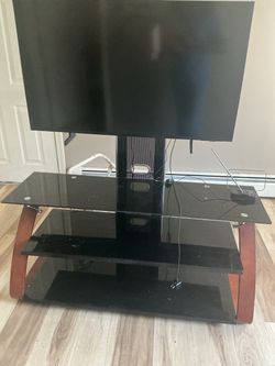 Black Glass TV Stand & Entertainment Center