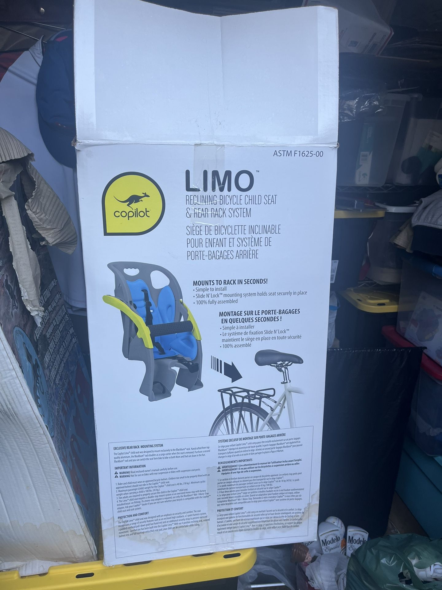 Limo Child Seat Carrier Bicycle, Like New