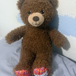 2019 Build A Bear Happy Birthday 16" Plush Brown Teddy Bear Balloons Candle Feet