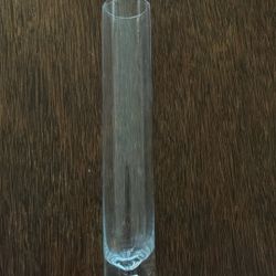 Vtg GLASS CYLINDER VASE w/Internal CONTROLLED BUBBLE 