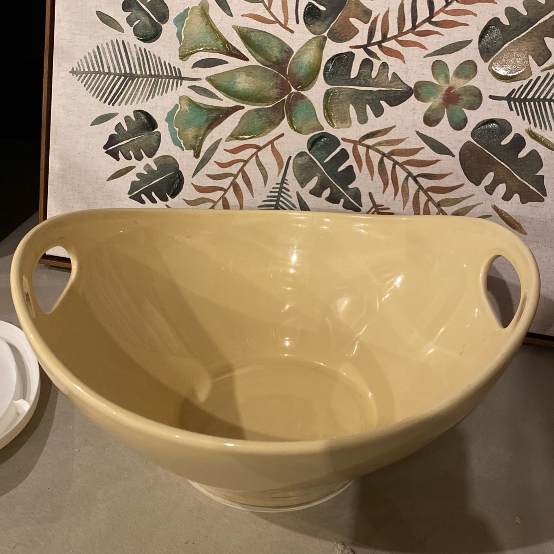 Ceramic Yellow Fruit Bowl