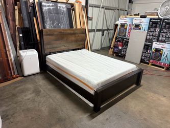 Queen Platform Bed Frame with Headboard