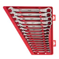 Milwaukee SAE Ratcheting Combination Wrench Set (15-Piece)