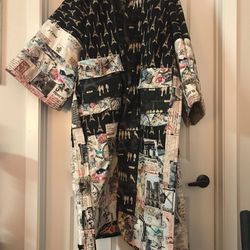 Paris Themed Quilted Robe